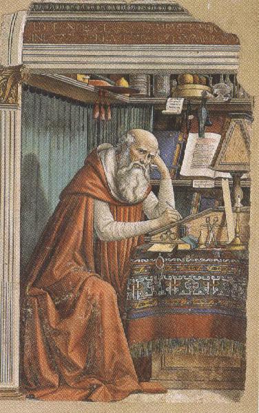 Sandro Botticelli Domenico Ghirlandaio,St Jerome in his Study (m,k36)